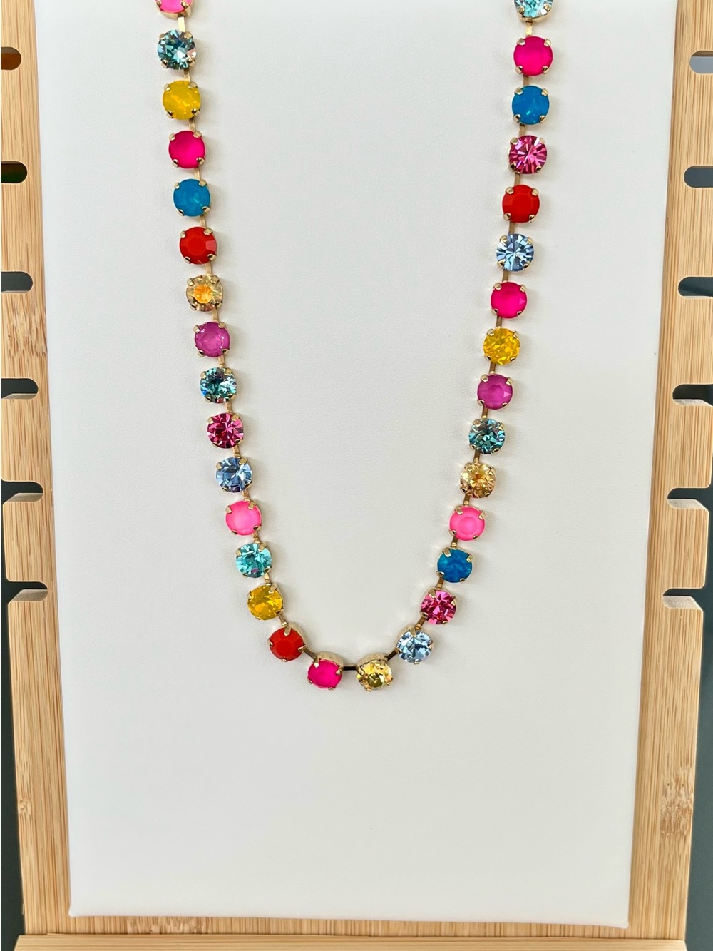 TOVA RAINBOW CRYSTAL STATEMENT NECKLACE